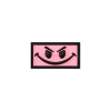 Evil smile patch pink
