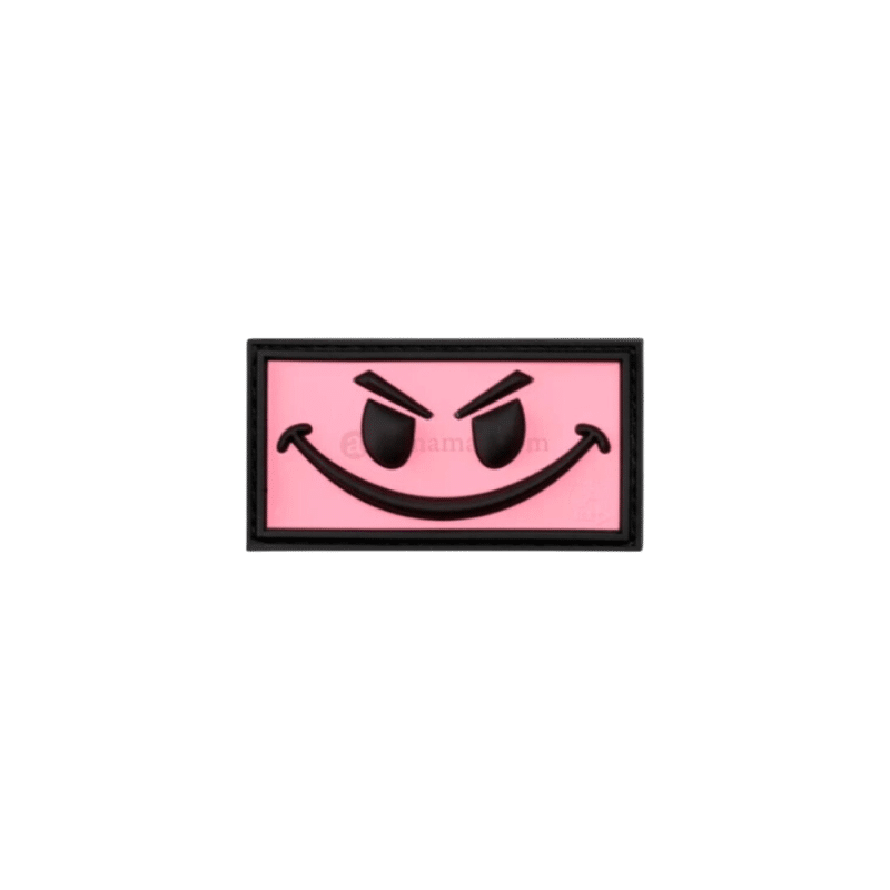 Evil smile patch pink